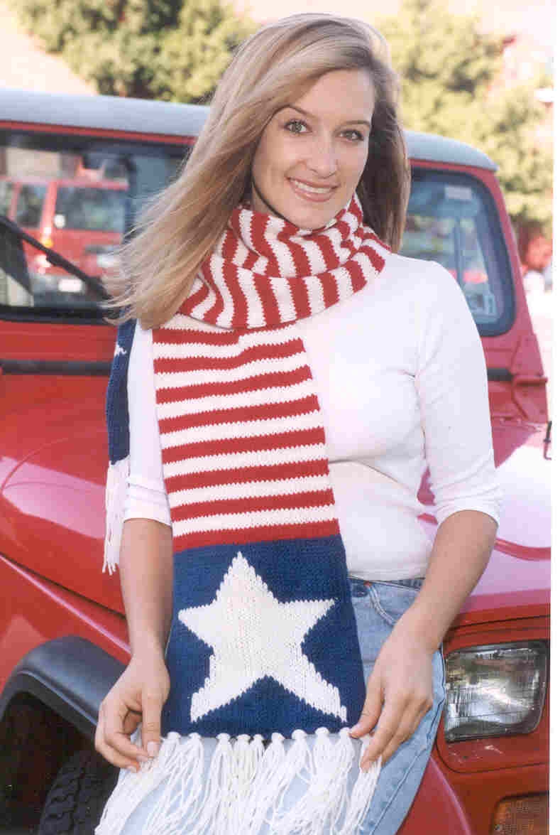 Encore Stars and Stripes Scarf Pattern #F071